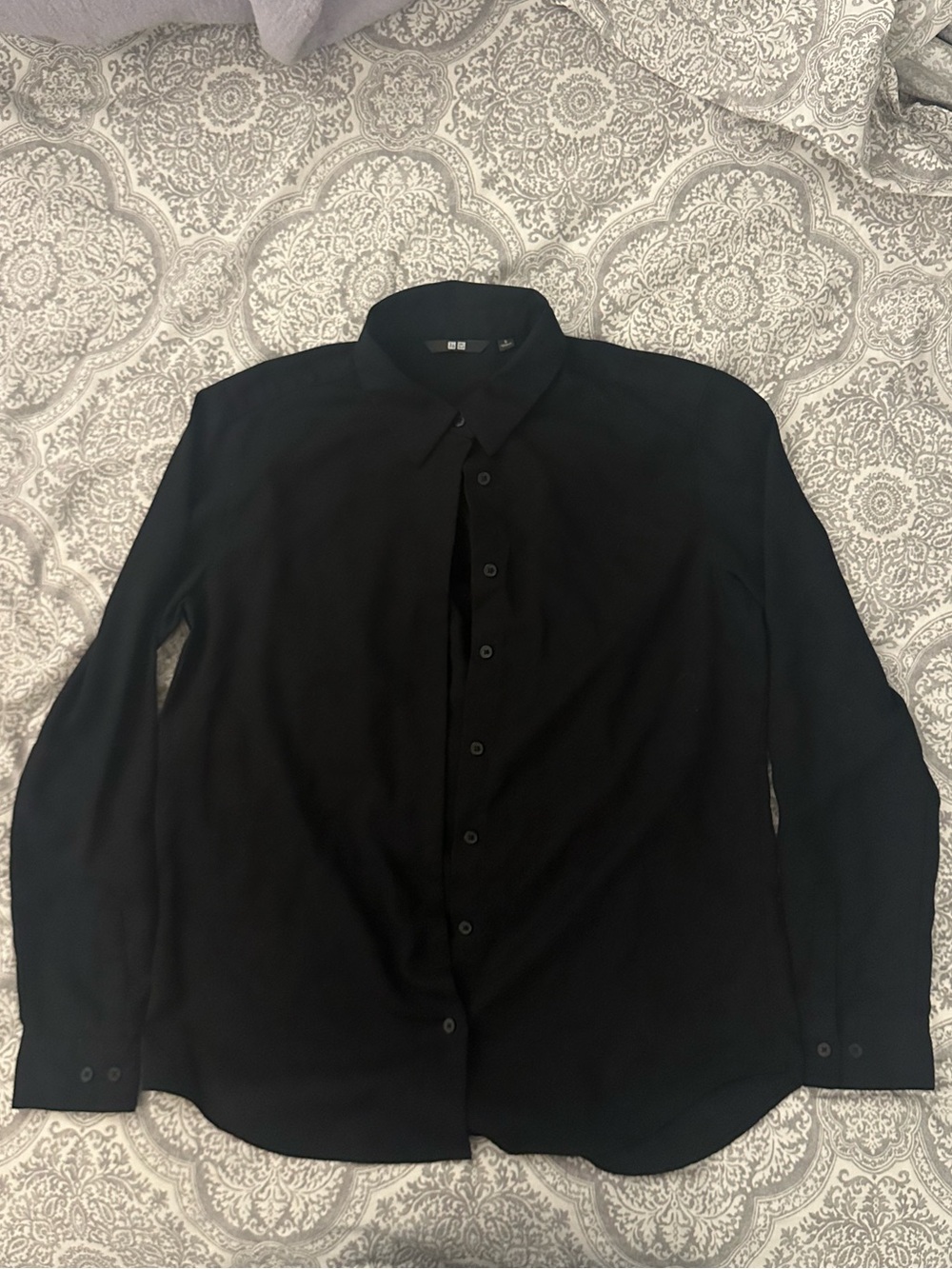 Uniqlo Black Rayon Blouse